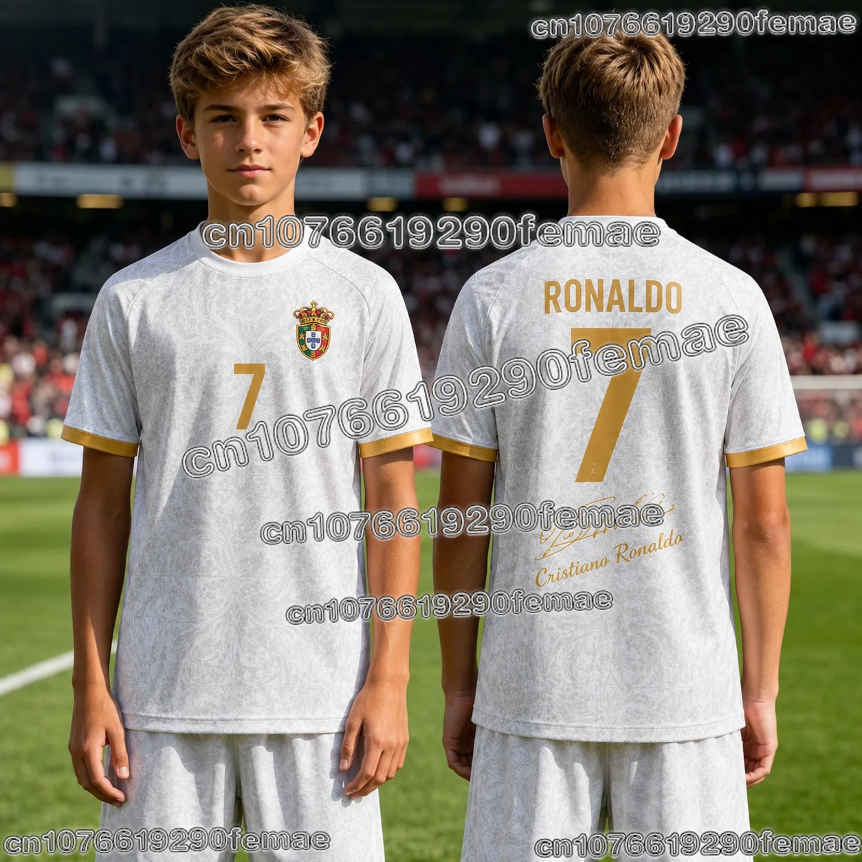 2026 Hot Sale Cristiano Ronaldo Fan Gift Kids Football Jersey T Shirt Portugal Soccer Shirt Casual Outdoor Sportswear Children