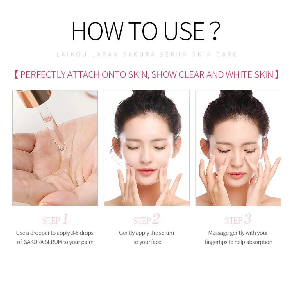 LAIKOU Serum Japan Essence Anti-Aging Moisturizing Brightening Rejuvenation Skin Whitening Serum Skin Care Facecare