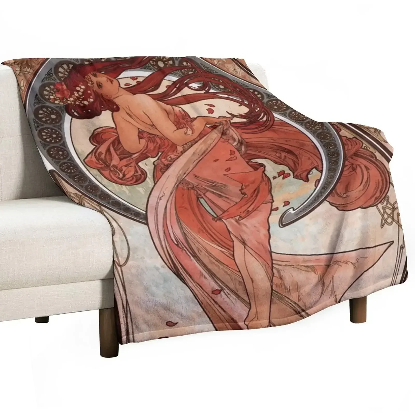 

Dance,1898,Alphonse Mucha,art nouveau,litography Throw Blanket Soft Big Luxury Brand Soft Plaid Blankets