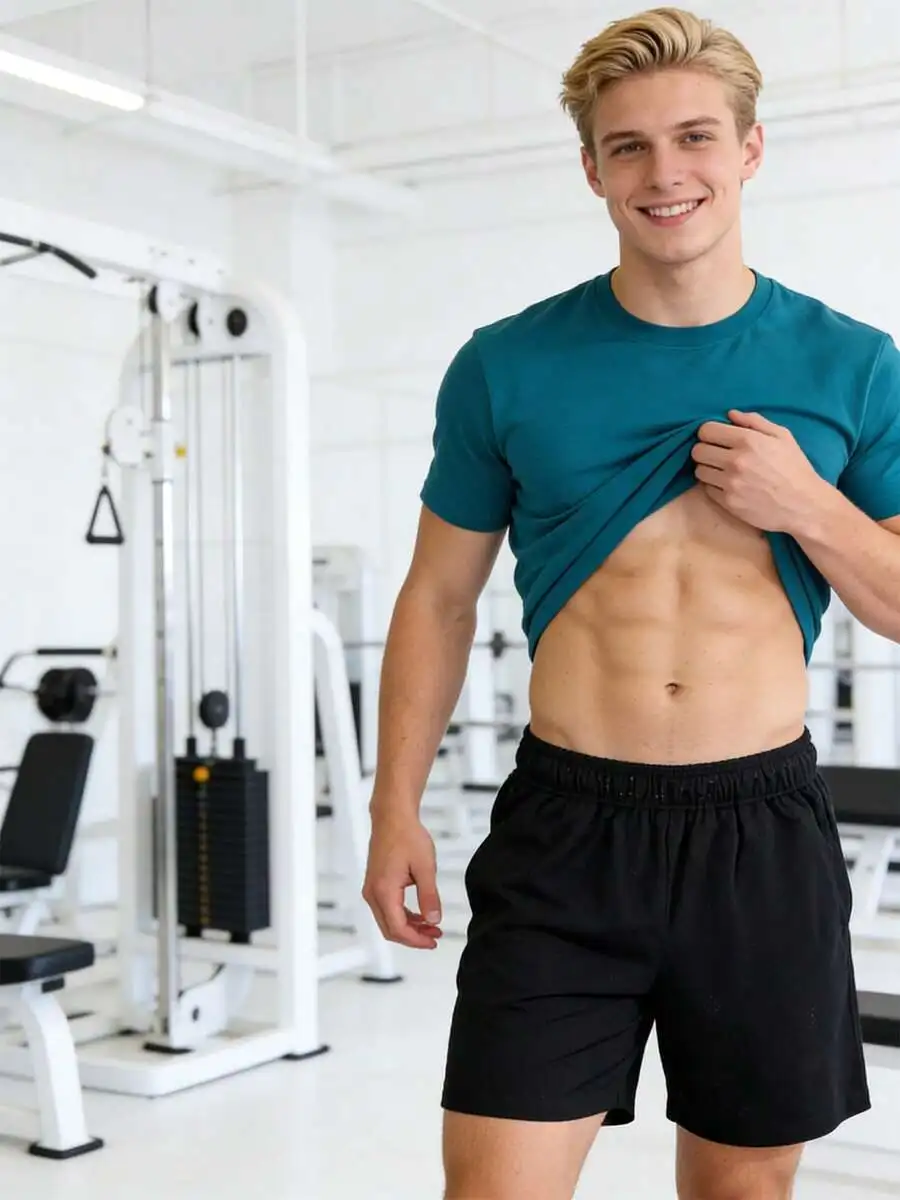 

Mens Black Elastic Waist Athletic Shorts For Gym Workout Running
