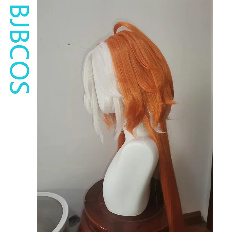 [Styled Wig]Orfevre Cosplay Wig Game Pretty Derby Women Long Orange White 90CM Hair And Ears Tail Heat Resistant Synthetic Wig view 3