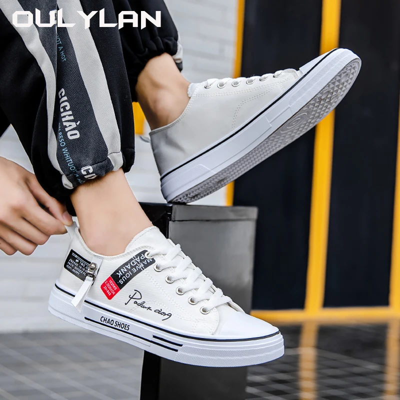 2024 Men's Casual Cloth Shoes Summer Men's Canvas Shoes Breathable Classic Style Trendy Black White Lightweight Low Top Board Sh