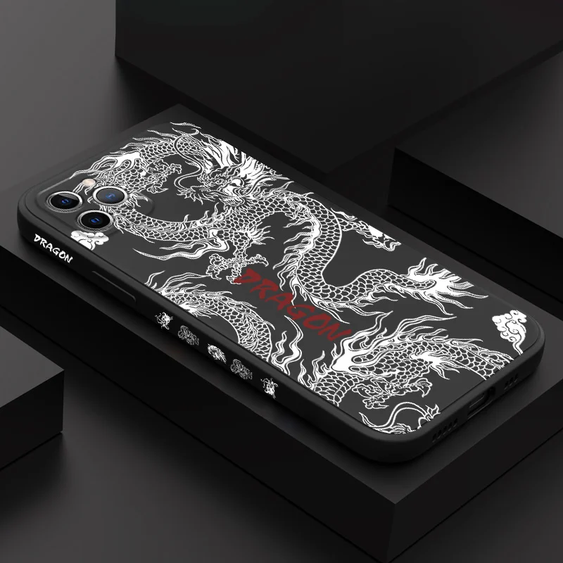 حافظة هاتف ديفيل دراجون لهاتف آيفون 17 16 16e 15 14 13 Plus Pro Max غطاء سيليكون صغير