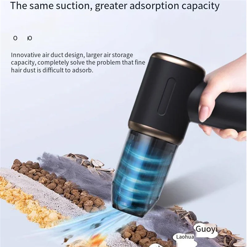 

135000PA Мини Портативный Беспроводной Автомобильный Пылесос Сильное Всасывание Чистящая Машина Автомобильный Очиститель Для Бытовой Техники-Новый