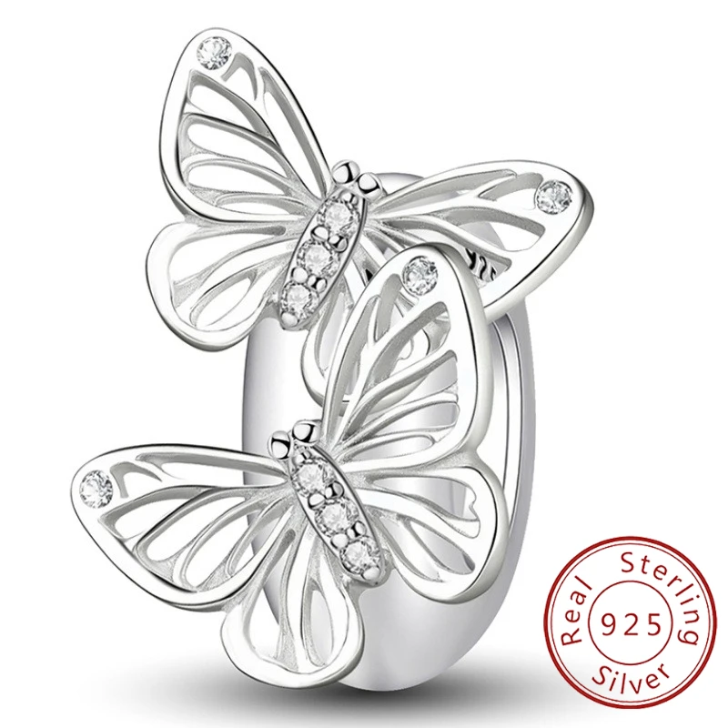 

925 Sterling Silver Butterfly Pineapple Elephant Cherry Charms Bead Fit Diy Bracelet Making Gift of High Quality Fine Jewelry