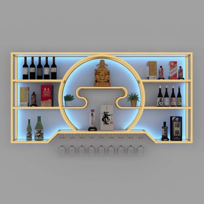 

Holder Luxury Wine Rack Vertical Minimalist Fancy Living Room Display Wine Rack Storage Fancy Estante Para Vino Bar Furniture