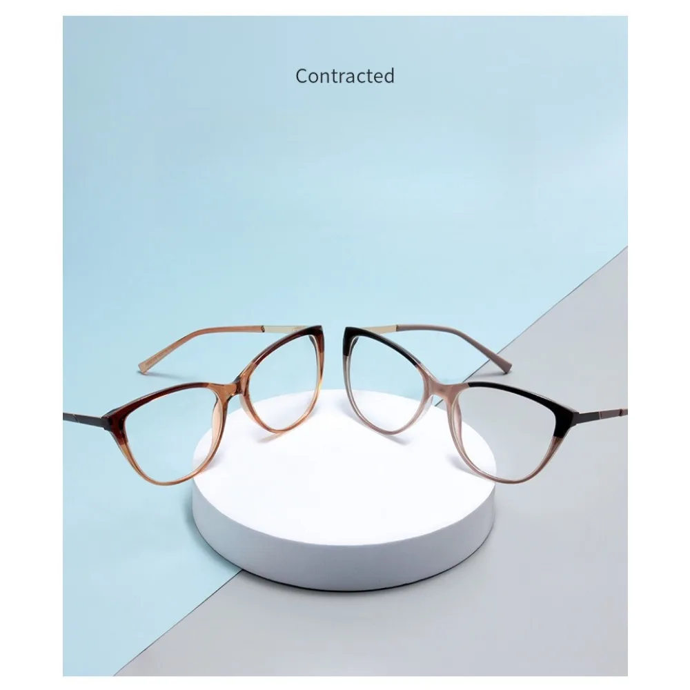 

Новые двухцветные металлические очки с эффектом кошачьего глаза, классическая универсальная модель, стильные и элегантные, подходят для ношения с очками для близорукости и солнцезащитными очками.