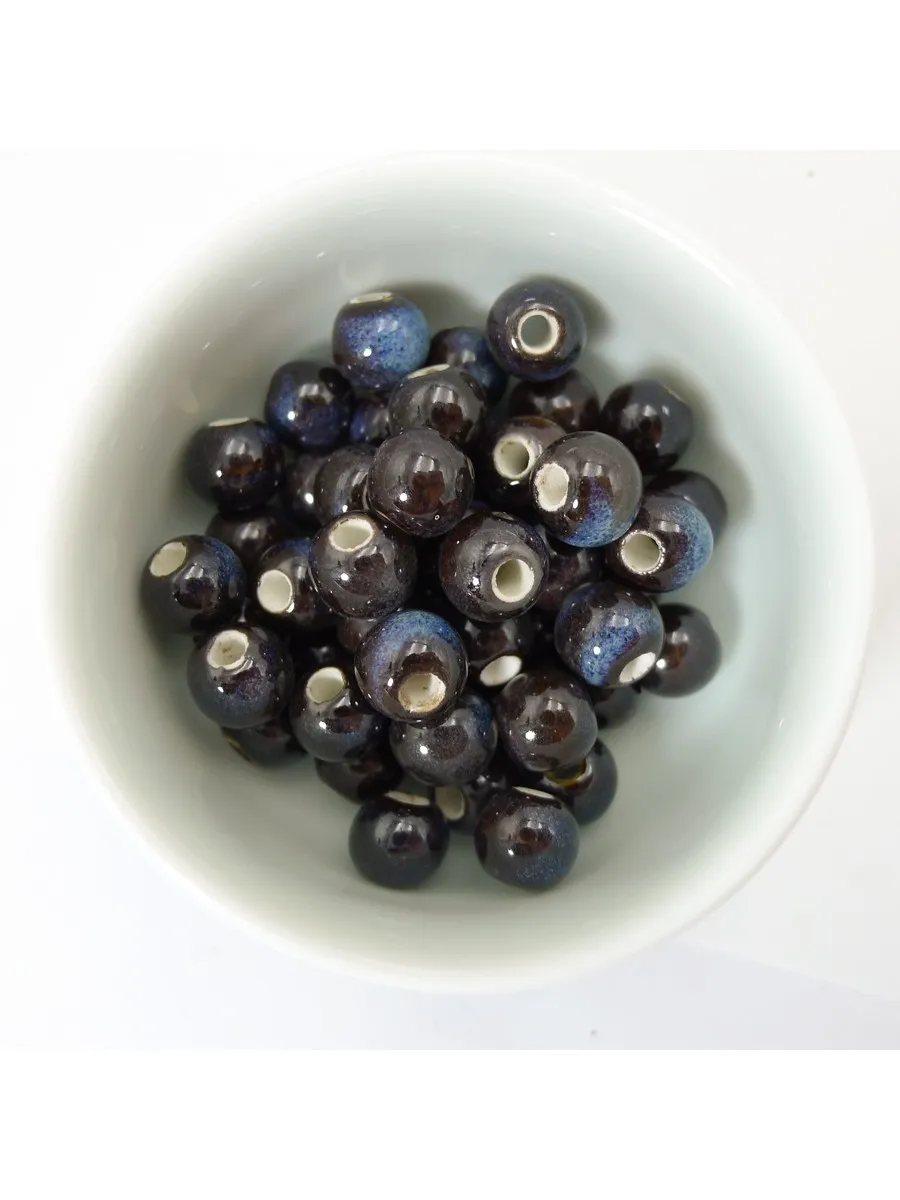 6-8mm100pcs Jingdezhen ceramiczne koraliki nie drewniane DIY porcelanowy koralik do tworzenia biżuterii 8mm koraliki # A419A — zdjęcie 2