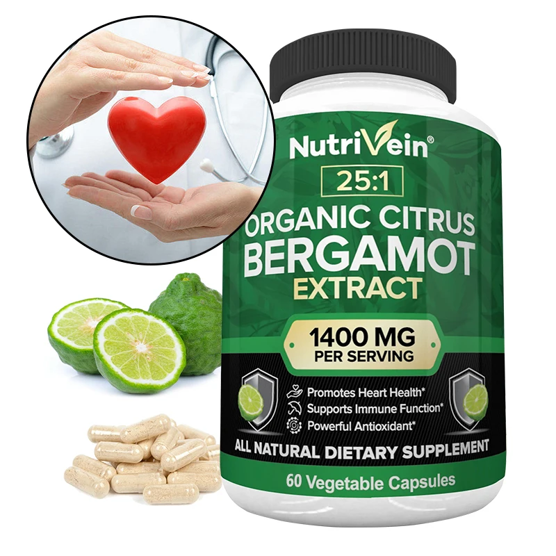 

NutriFlair Organic Citrus Bergamot 1400mg, 120 Capsules - 25:1 Citrus Bergamia - Essential Oil and Citrus Bioflavonoids