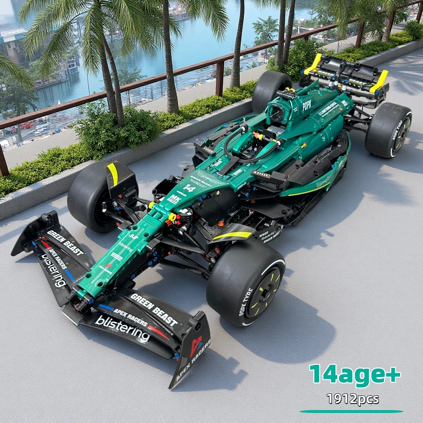 Aramco Martin AMR24 F1 Racing Building Blocks 1912Pcs MOC Bricks Technics Vehicles Race Car Model Kit DIY Craft Toys Decor Gifts