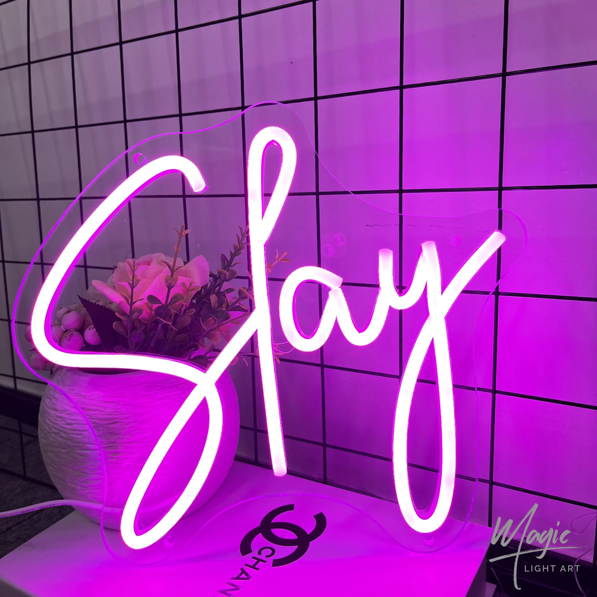 Slay Neon Sign Light For Wall Decor, Led Neon Light For Bedroom Wall Decor Preppy Girls Aesthetic Dorm Cute Bratz Room Decor