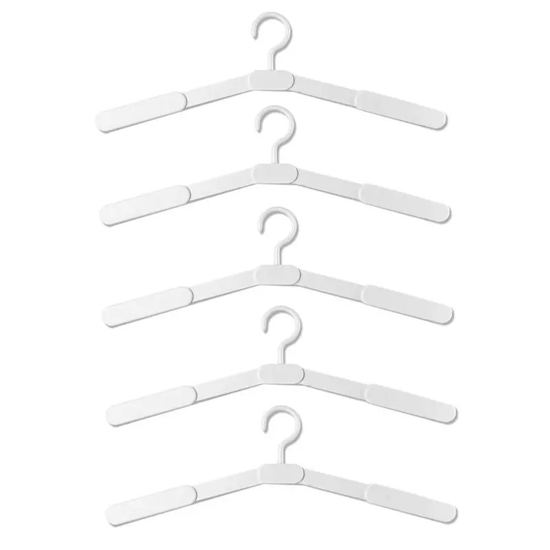 

ABXF-Foldable Travel Hanger With Clips - 5 Pack Portable Foldable & Space-Saving Hangers For Cruise Suitcase