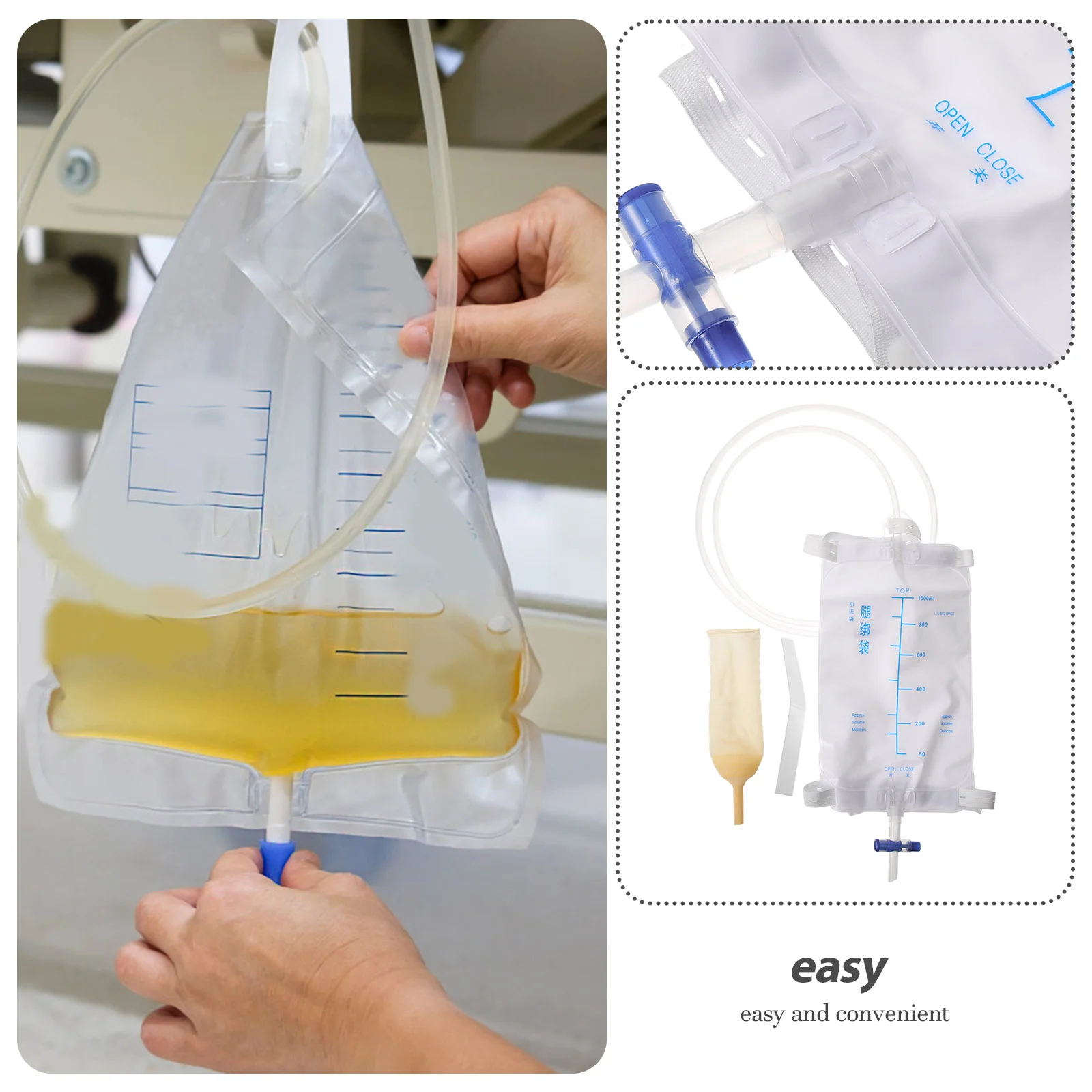 Urinary Sleeve Drainage Bag Long Catheter Cathether Emulsion Patient Postoperation