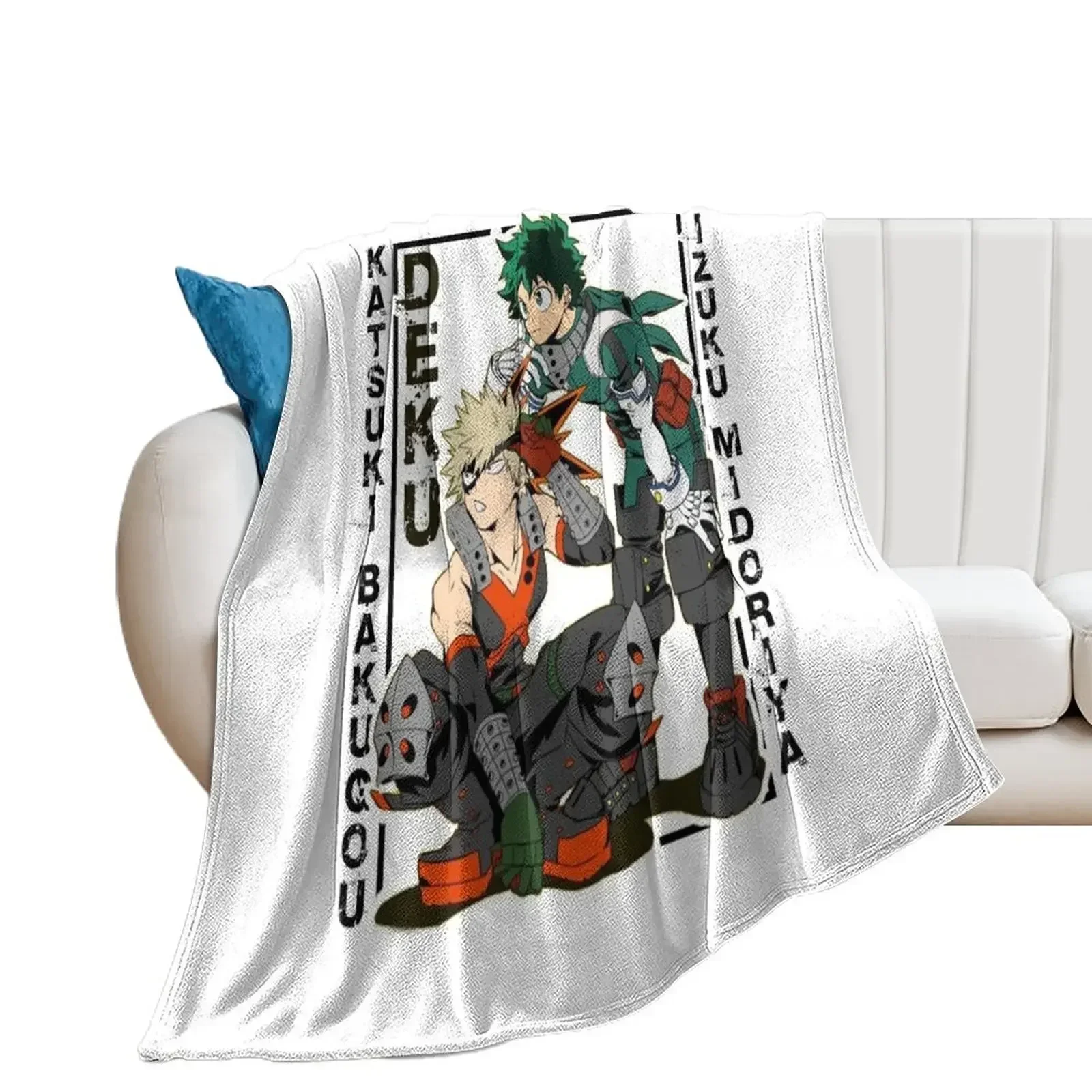 

izuku midoriya & Katsuki Bakugou Throw Blanket Personalized Gift Blankets For Bed Sleeping Bag Blankets