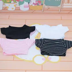 10/15cm Cotton Doll Clothes Fashion T-shirt Clothes Doll Jeans Pants Casual Wears Clothes for 1/12 BJD Dolls Clothes Accessories