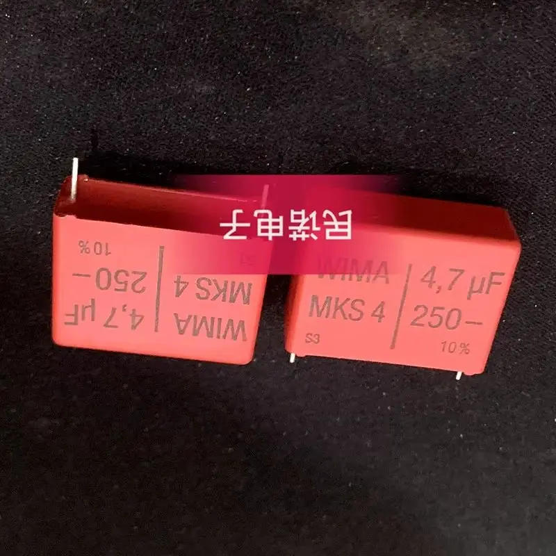 

5/10/50pcs German WIMA Film Capacitor MKS4 250V 4.7UF 250V 475 4u7 Pitch 27.5mm Audio passive capacitor