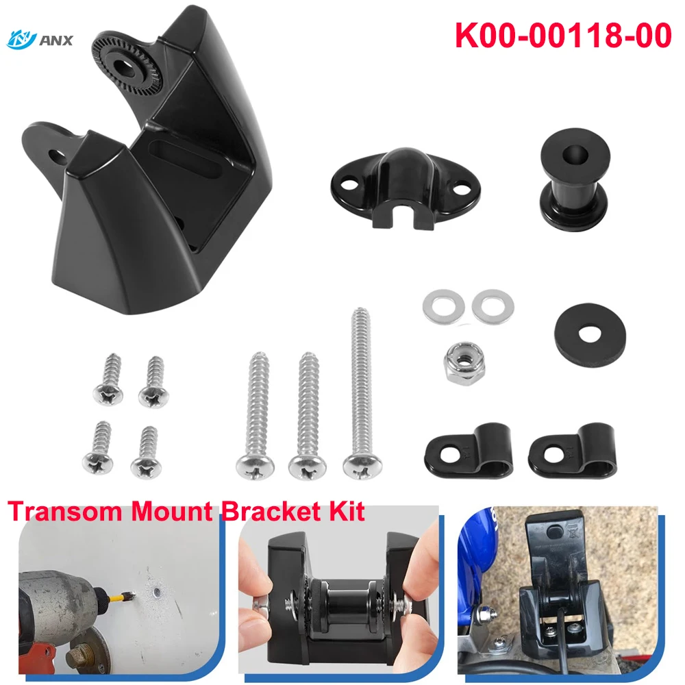 

ANX K00-00118-01 Transom Mount Bracket Kit Replacement Kick Up Bracket for Garmin 010-10272-00 Transducer