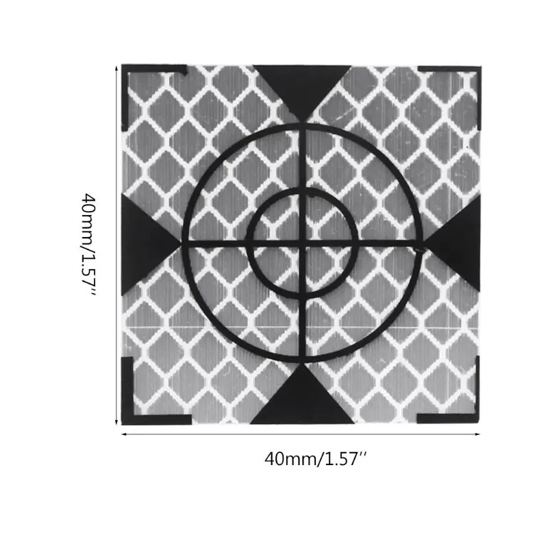 Lembar Reflektor Pengukuran Portabel Survei Terowongan Stasiun Pita Reflektif 40X40Mm/1.57 1.57" Cocok untuk Proyek Kereta