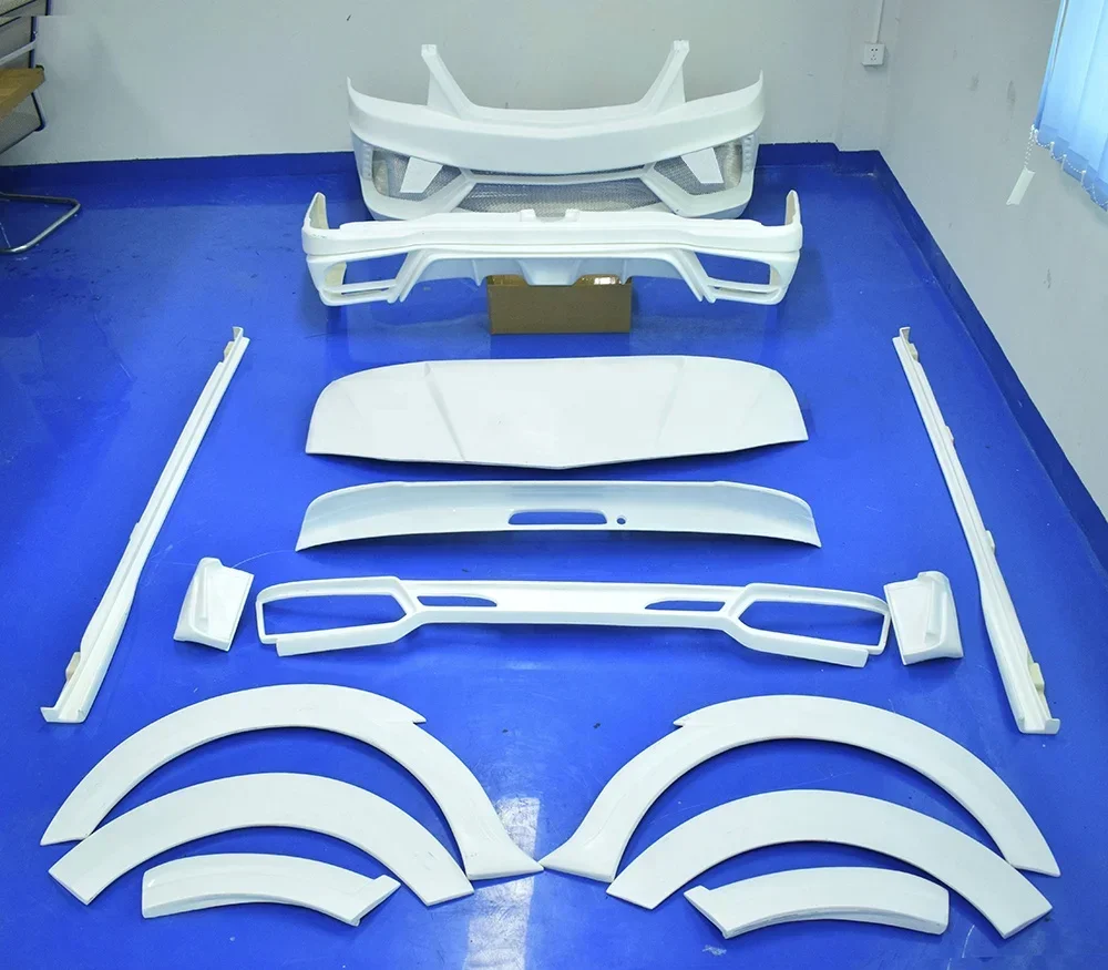 Modified Body Kit SAD style #S1 Narrow Widy body Fiber Glass For Hiace TRH KDH200 Commuter van Hood Complete Kit