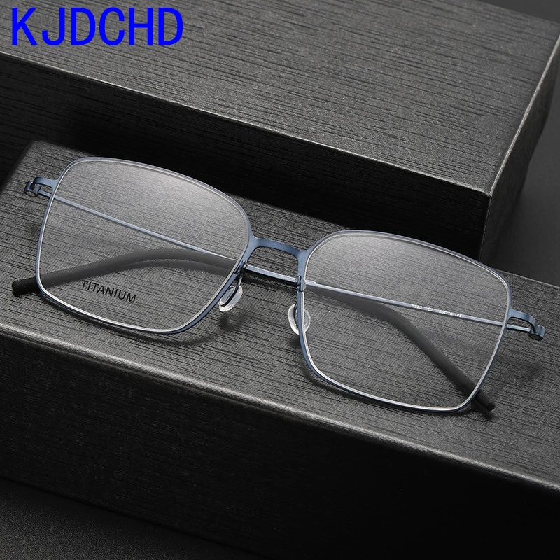 

Pure Titanium Glasses Frame for Men Women Square Myopia Optical Prescription Eyeglasses Frame 2023 New Antiskid Silicone Eyewear