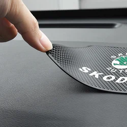 Car Interior Anti-Slip Mat Dashboard Sticky Auto Phone Holder Storage Pad For Skoda Octavia A5 MK1 Kodiaq A7 Fabia Superb