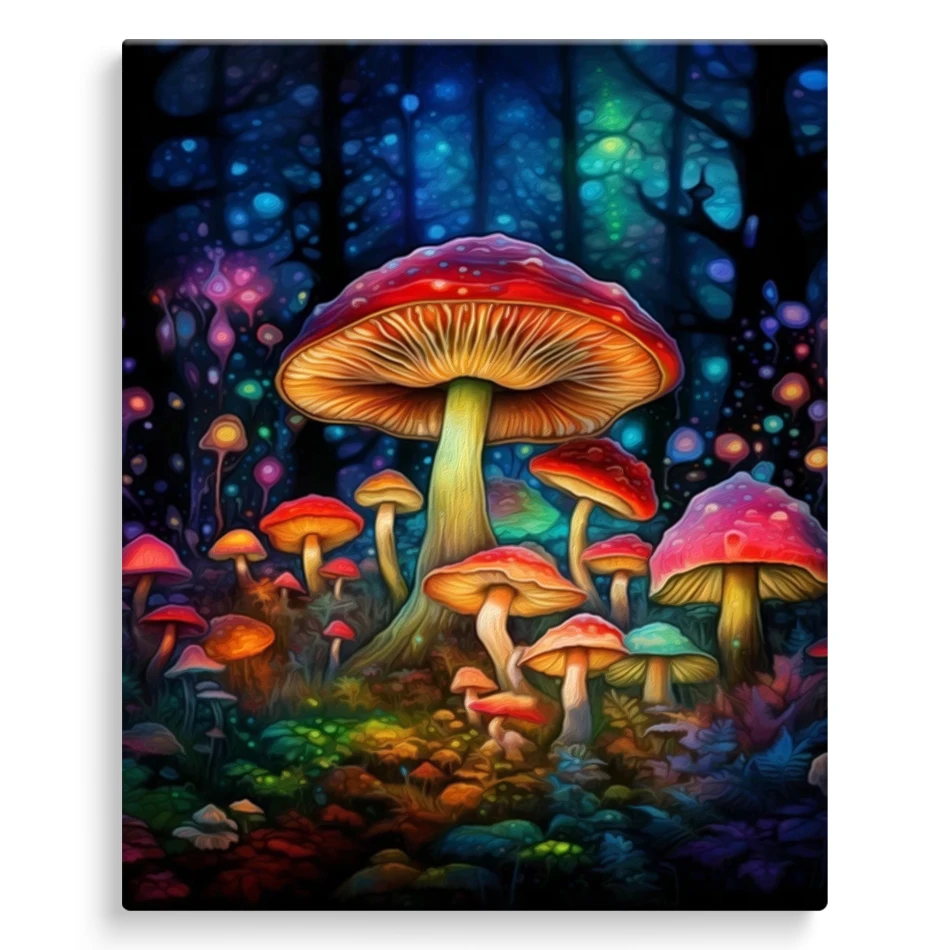 

SDOYUNO Painting Paints By Numbers Coloring For Adults Forest Mushrooms Art Supplies Handmade Wall Art Picture Home Decor