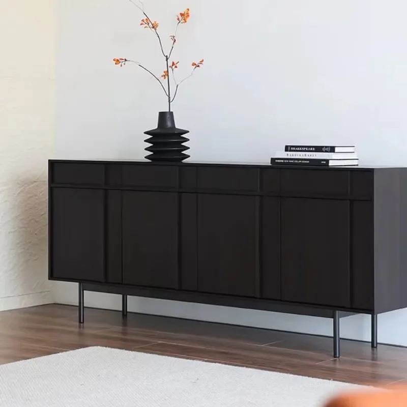 Modern White Oak Solid Wood Side Cabinet Buffet Storage Unit for Dining Room Living Room Home Decor Furniture