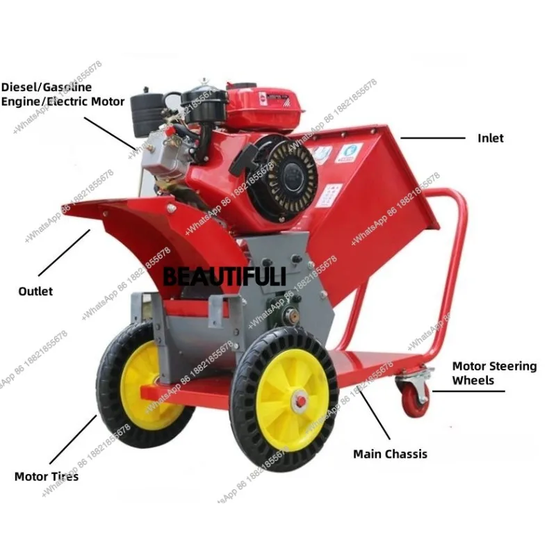 

Линия Gaso Die sel, промышленные измельчители древесины, сельскохозяйственные измельчители соломы для садов, коммерческие измельчители для деревьев и соломенной древесины