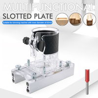 For 63.5-65mm Trimming Machine 2 In 1 Transparent Slotted Bracket Invisible Fasteners Wardrobe Cupboard Panel Punch Locator