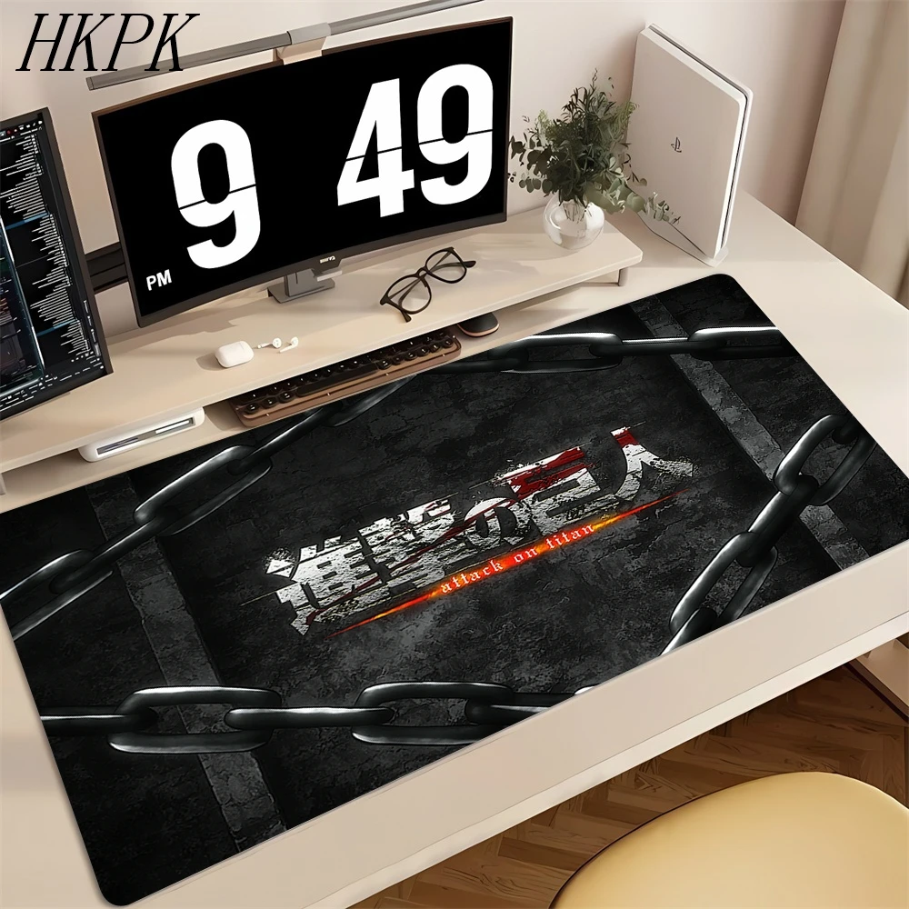 

Mousepad Anime Attack On Titan Mouse Pad Gaming Accessories PC Keyboard Large Rubber Desk Mat Computer Carpet Gamer Non-slip XXL