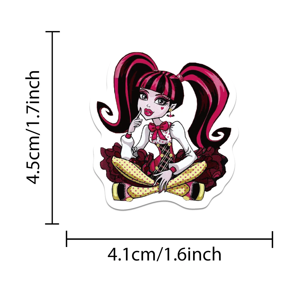 50PCS Riman Monster High School Cartoon Anime Creative Graffiti Bike Skateboard Car Helmet Laptop Computer Wholesale Toy Sticker