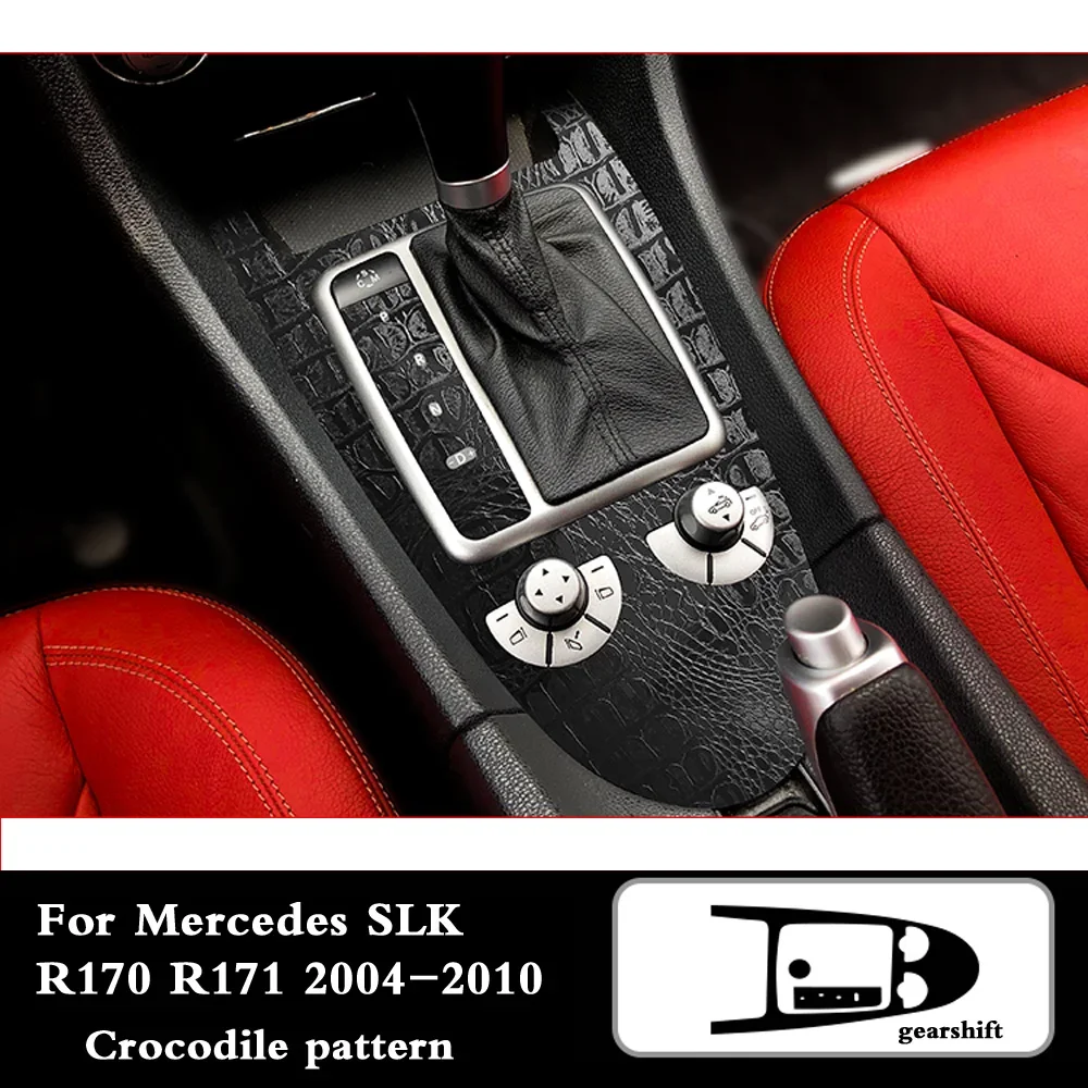 Adesivo In Fibra Di Carbonio Per Interni Mercedes SLK R171 2004-2010 – Sotto Il Controllo Aria, Per Guida A Destra, Nero