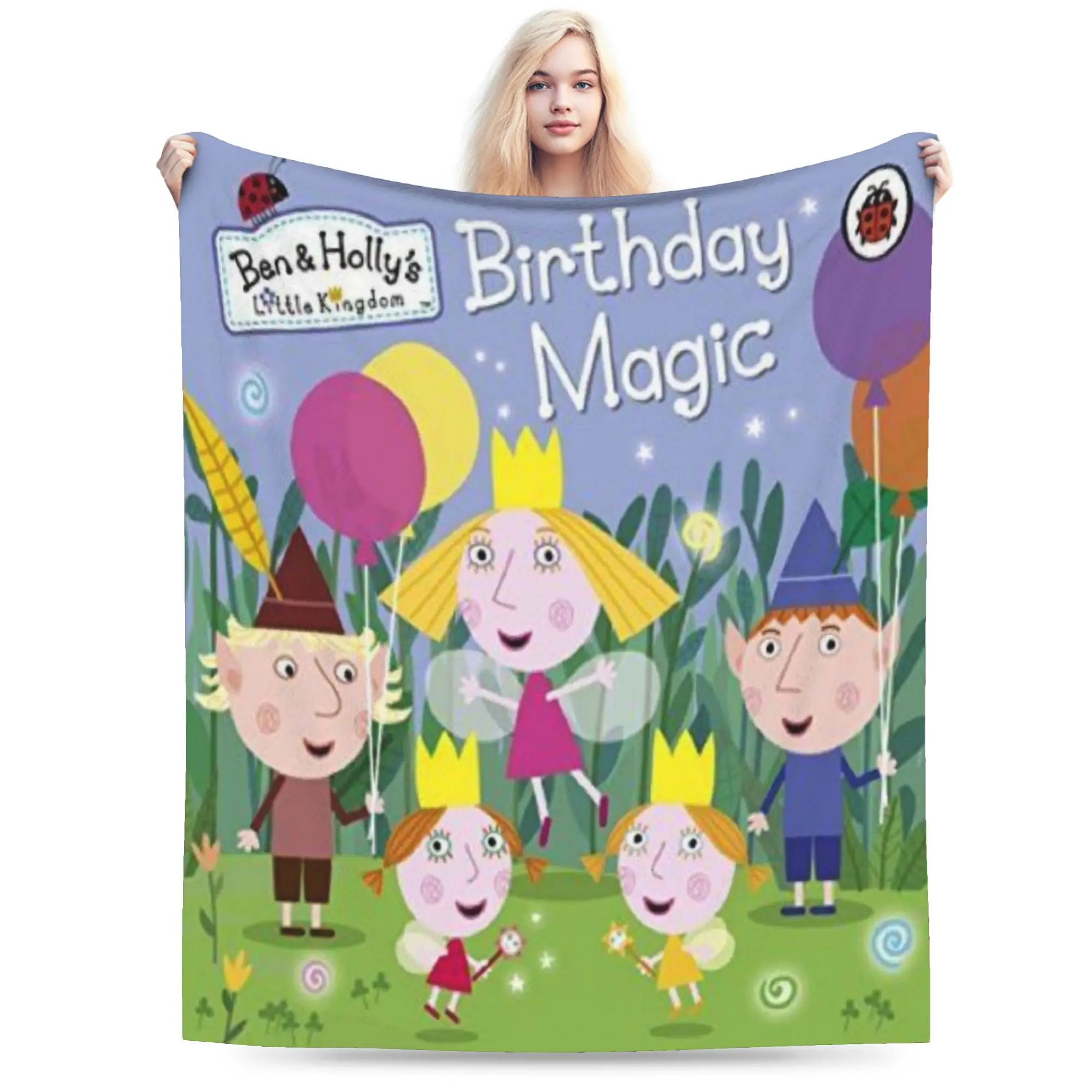 بطانيات أنيقة من Ben and Holly's Kingdom ben y holly فائقة النعومة من الصوف المرجاني القطيفة المريحة القابلة للغسل في الغسالة #2