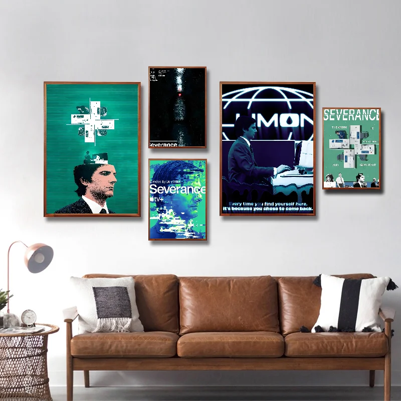 TV Show Severance  Poster Self-adhesive Art Waterproof Paper Sticker Coffee House Bar Room Wall Decor