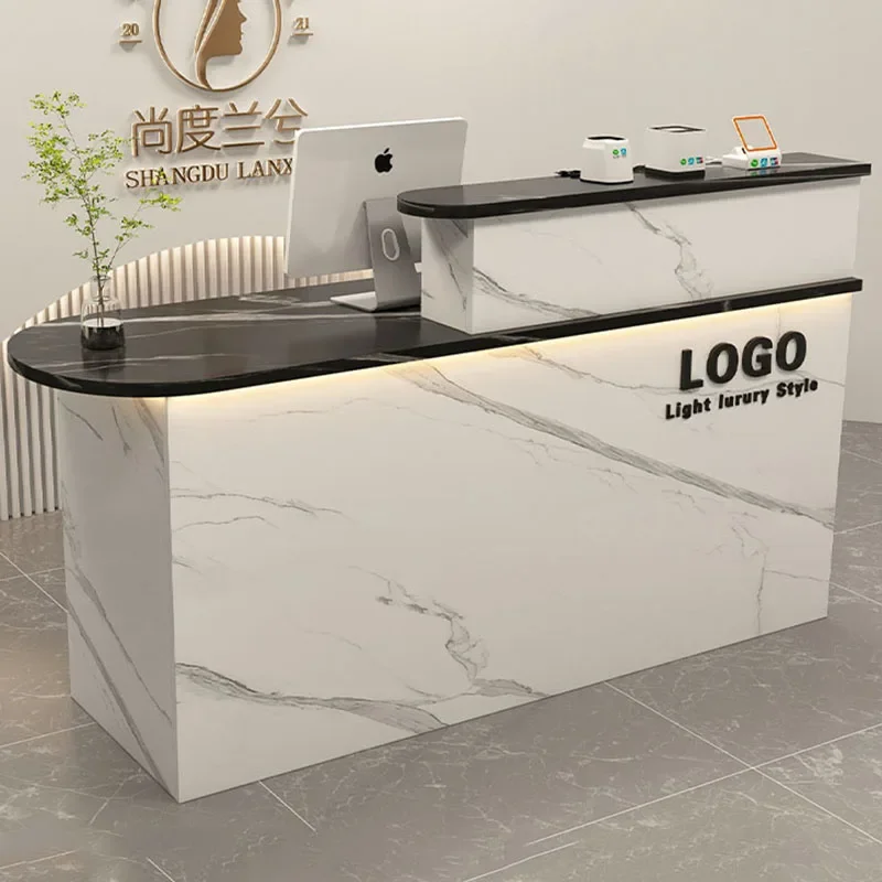 

Storage Modern Reception Desk Small Professional Design Rustic Reception Counter Retro Center Resepsiyon Masası Furniture Office