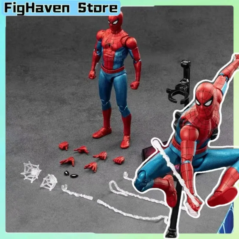 

New Original Superhero Action Figure with Movable Joints and Accessories Display Stand Web Parts Collectible Model Toy for Fans