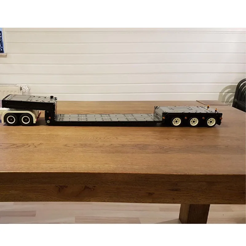 

MOC-35223 Самовыравнивающийся прицеп с низким погрузчиком, модель строительного блока 1017, детали MOC, креативный подарок для мальчиков, детская игрушка на день рождения