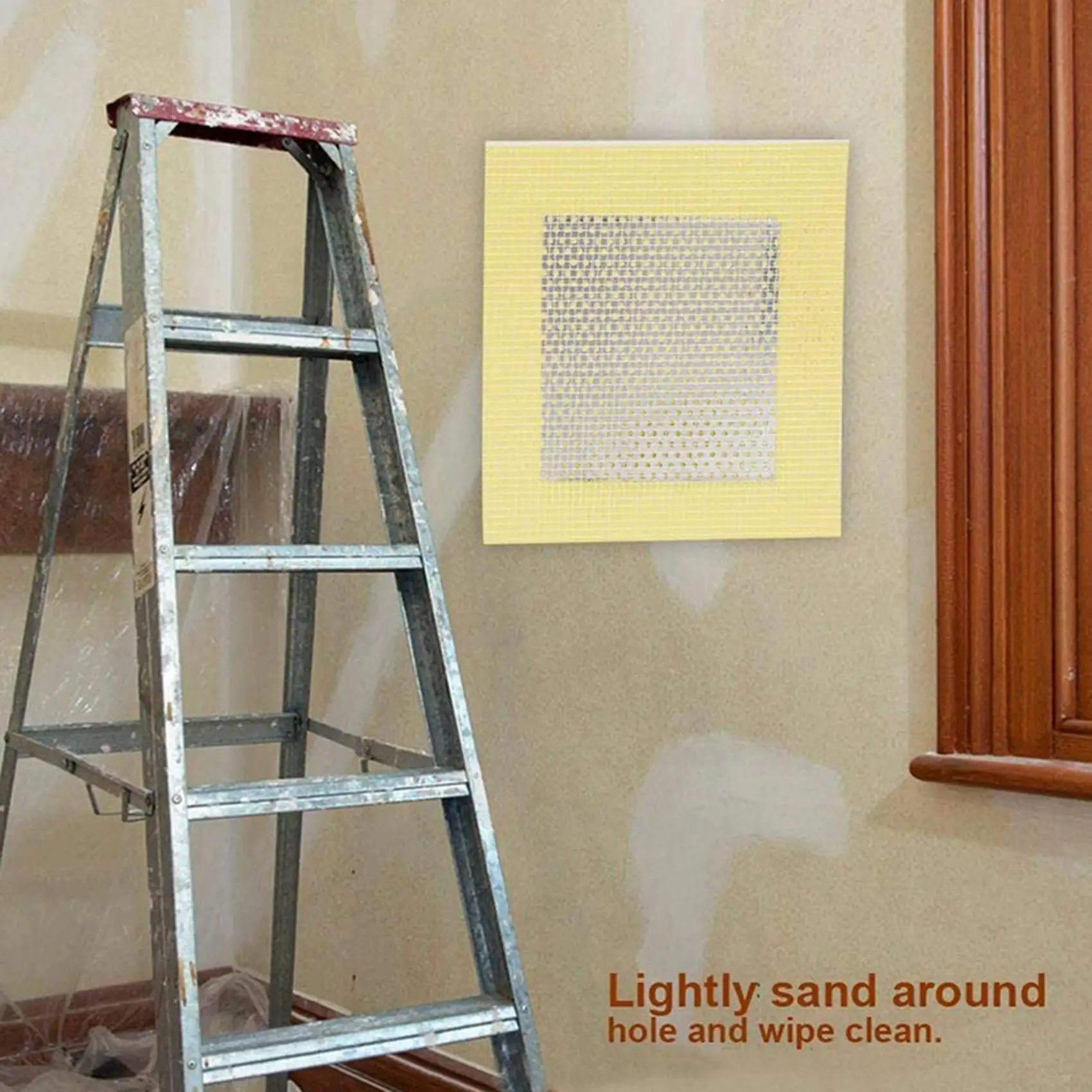 5 Pcs Self Adhesive Wall Repair Patch Drywall Patch For Wall Hole Damages(4X4in.)