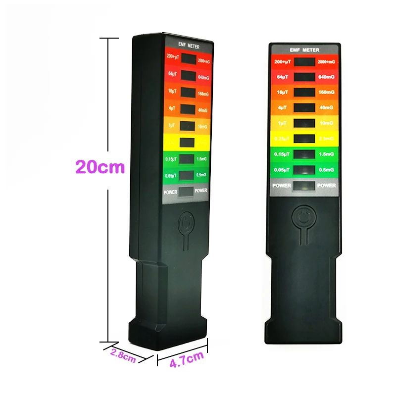 Najnowsze pole elektromagnetyczne EMF miernik gaussa detektor dozymetru promieniowania przenośne Monitor zewnętrzny magnetyczne EMF 8 miernik gaussa