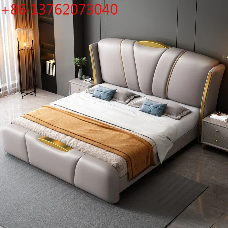 

Nordic Luxury Kids Double Bed Modern High End Headboard Twin Double Bed Girl Sleeping Cama Matrimonio Furniture For Bedroom