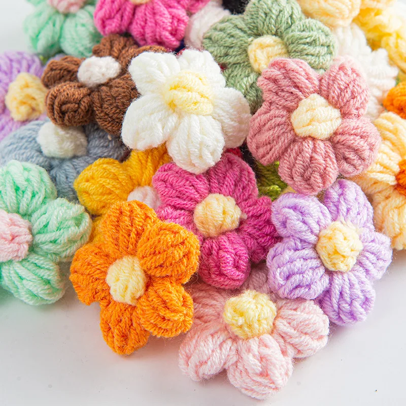 زهرة الصوف زين للملابس ، خياطة على بقع ، ديكور الأزهار للأحذية ، القبعات ، الحرفية DIY بها بنفسك ، مشبك شعر ديكور الزفاف ، 10 قطعة ، 30 قطعة ، 50 قطعة