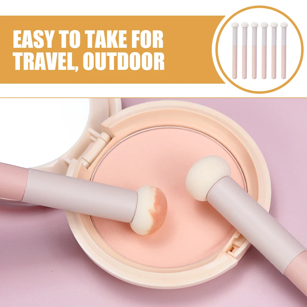 

6Pcs Mushroom Makeup Concealer Brush Sponge Portable for Face Nose Eyelids Cream Application Professional and Travel