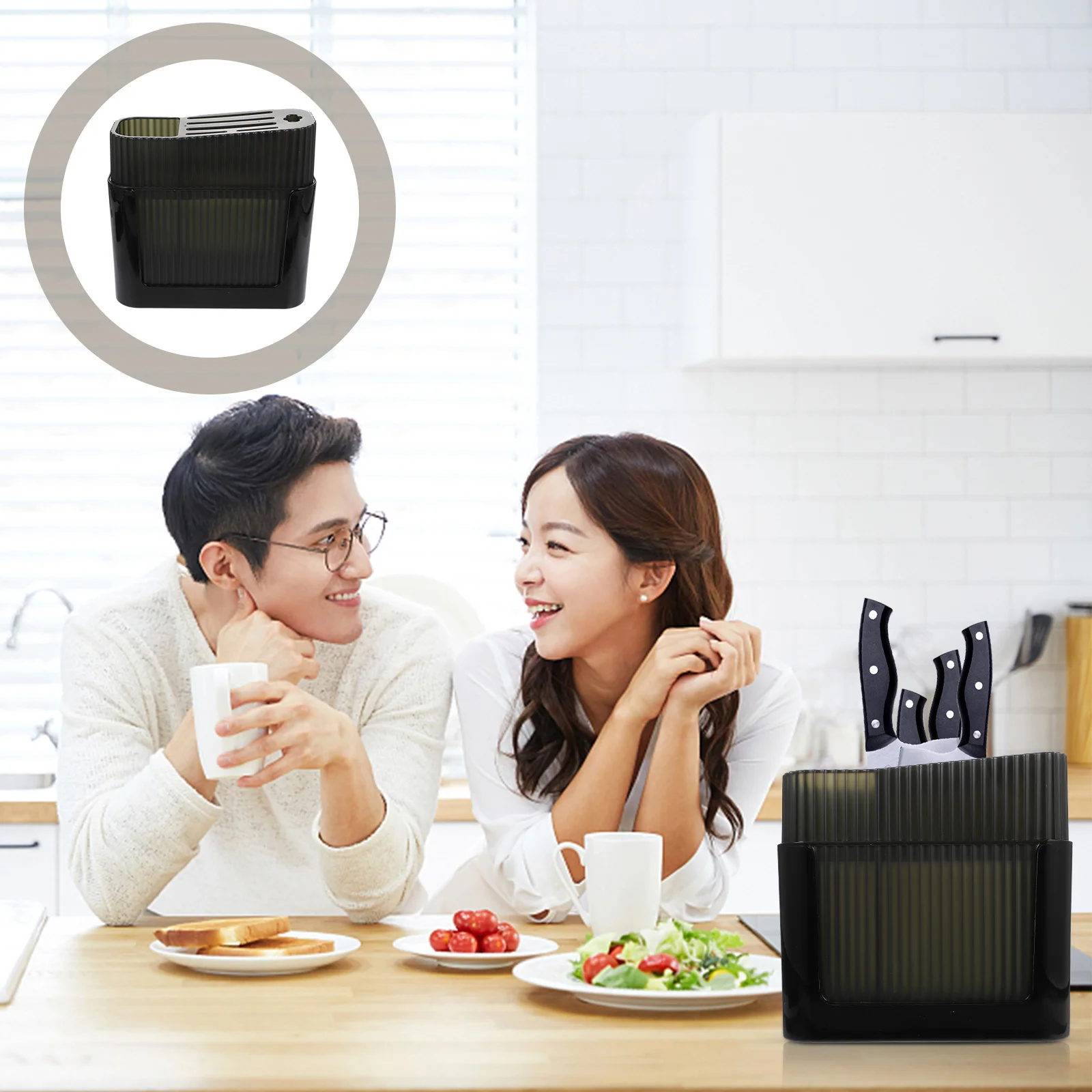 

Plastic Household Cutter Storage Rack Draining Kitchen Cutter Holder Organizer Stand Practical Kitchen Utensil Storage