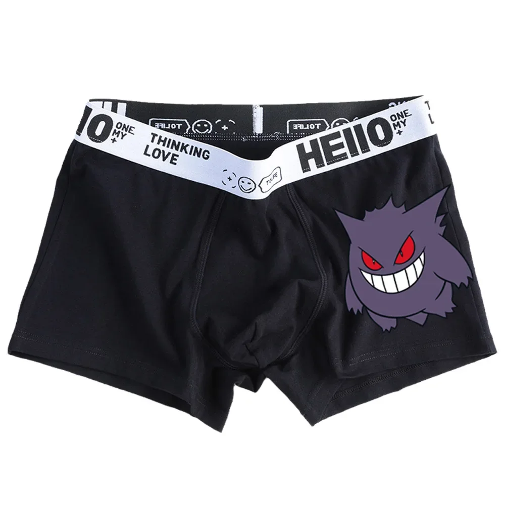 Pokemon Snorlax Charizard Gengar Pikachu Bulbasaur Men\'s Underpants Anime Antibacterial Boxer Briefs Boys Shorts Pants Gifts