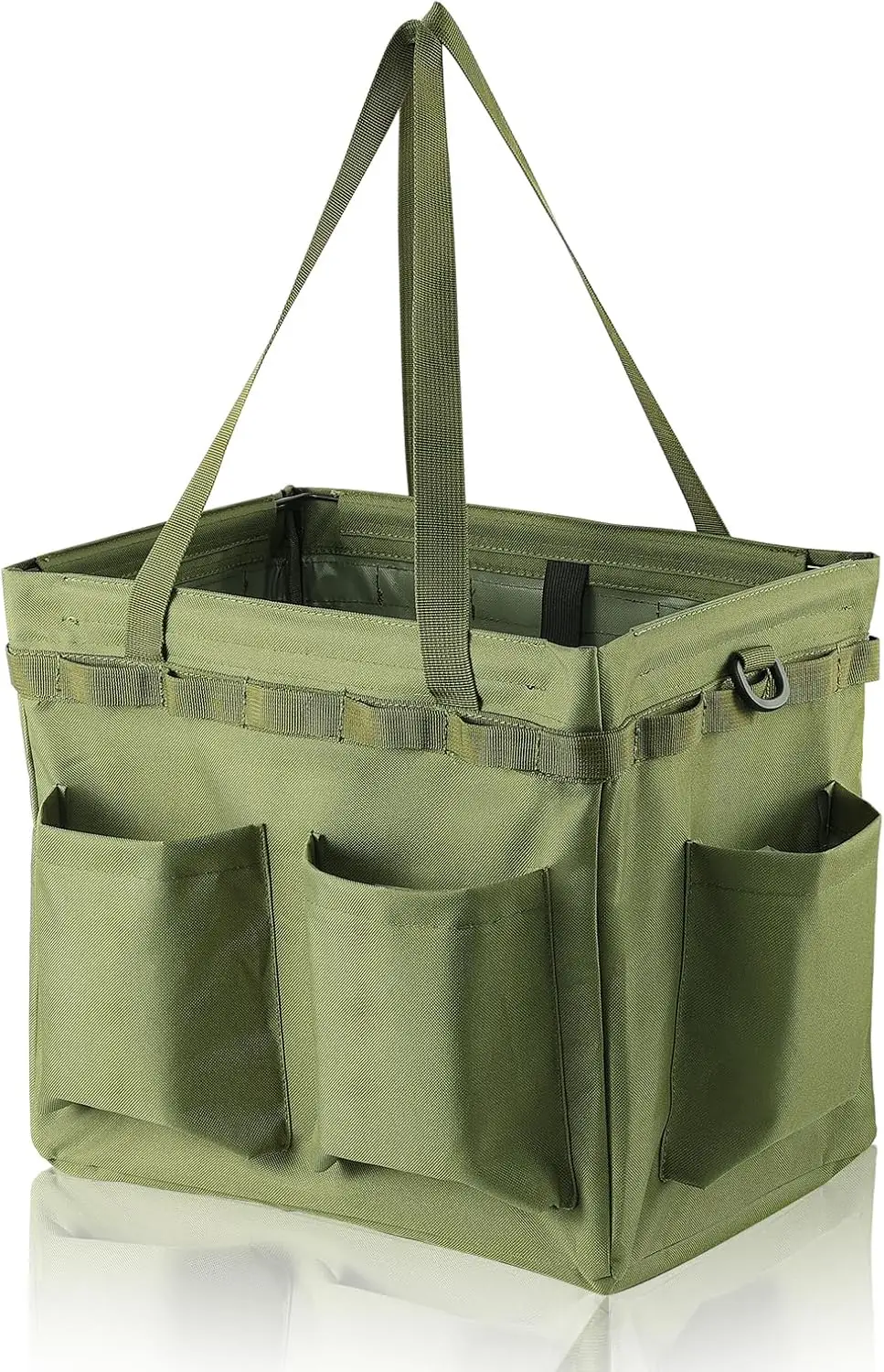 

Multifunctional Car Trunk Organizer for Outdoor BBQ Tools Storage, Large Grill Utensils Basket in Green