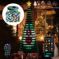 Christmas Tree Toppers Lights iDeal LED Application Controls DIY Images RGB IC Christmas Waterfall Light String