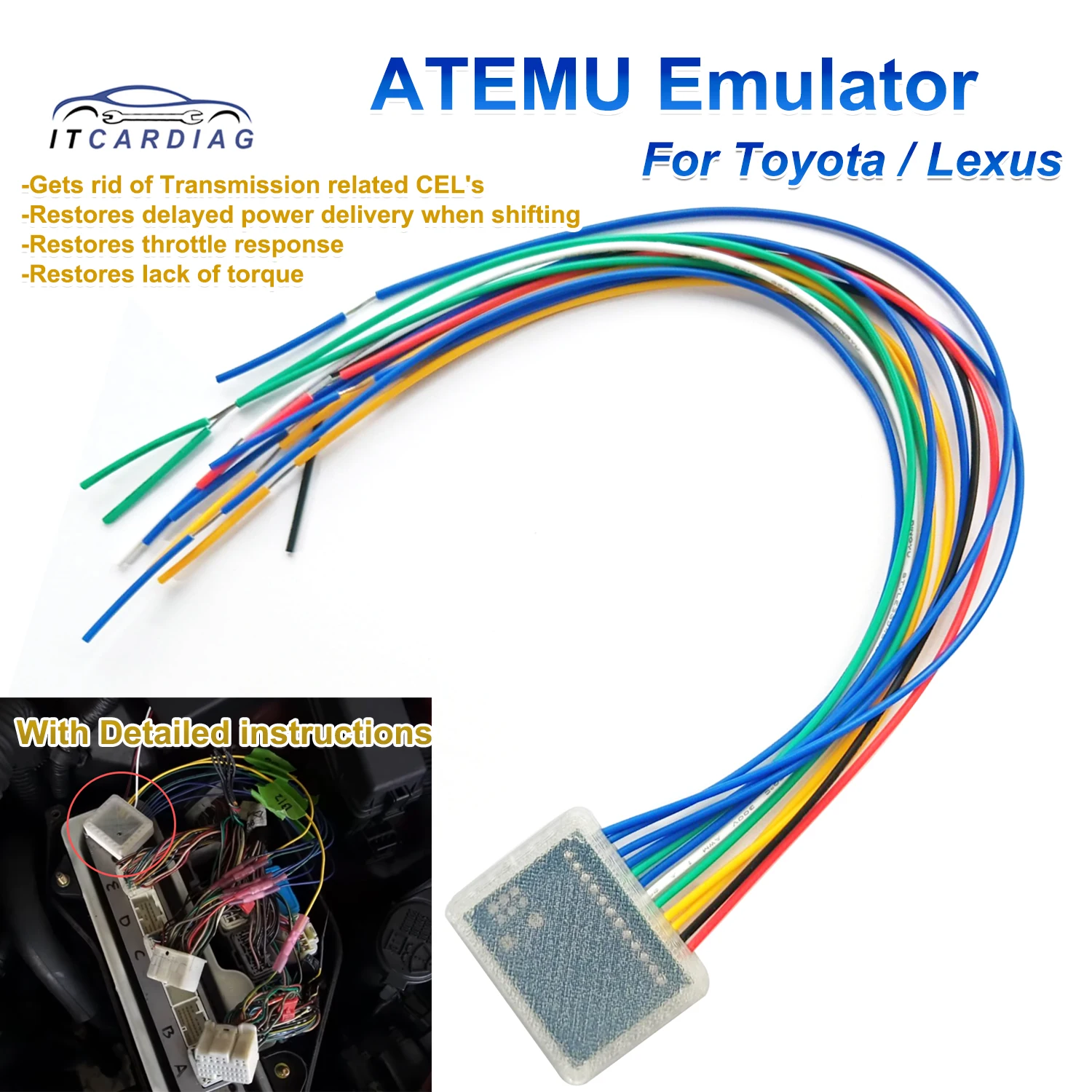 

Эмулятор ATEMU для двигателей Toyota/Lexus VVT-i, эмулятор автоматической коробки передач, устраняет ошибки, связанные с трансмиссией.