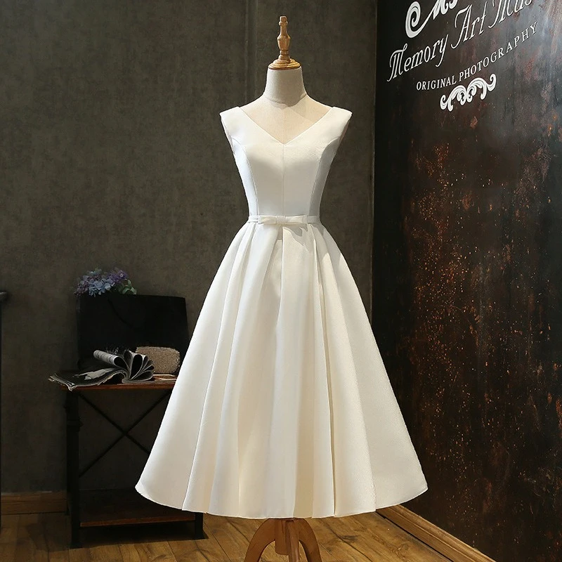 Wedding Guest Dress Свадебное Платье Elegant Prom Gowns Boho Wedding Dress Vestidos De Novia Simple Party Bride Dress Evening