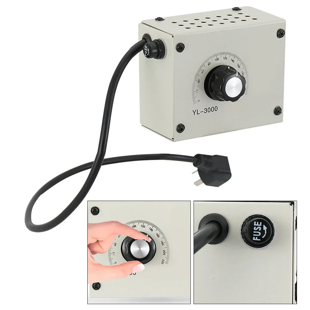 Reguladores de velocidad AC220V Reguladores de voltaje de tiristor de alta potencia con carcasa de aislamiento ignífugo 2500W para cables calefactores