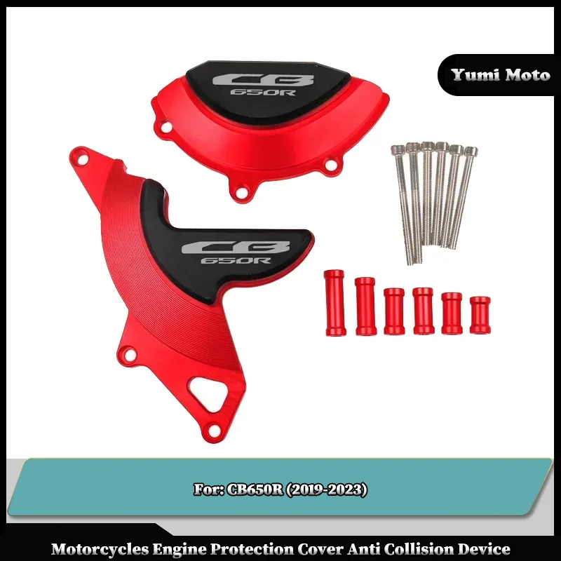 

Motorcycle Engine Case Stator Clutch Cover Guards Crash Pad Frame Sliders Protector For HONDA CB650R CB 650R 2019-2023